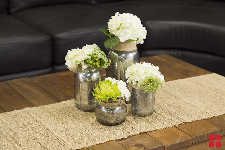 Mason Jars painted with mirror paint