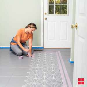 Laundry Room Stenciled Floor Paint Paint Stencil Border