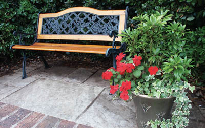 Backyard with a furniture