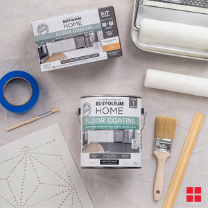 Laundry Room Stenciled Floor Paint Supplies