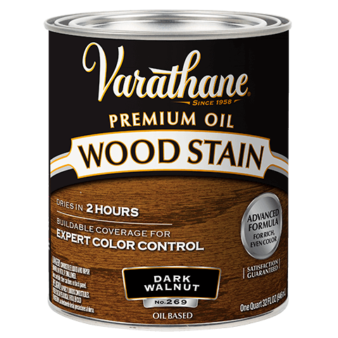 Varathane Premium Oil Woodstain Quart Dark Walnut