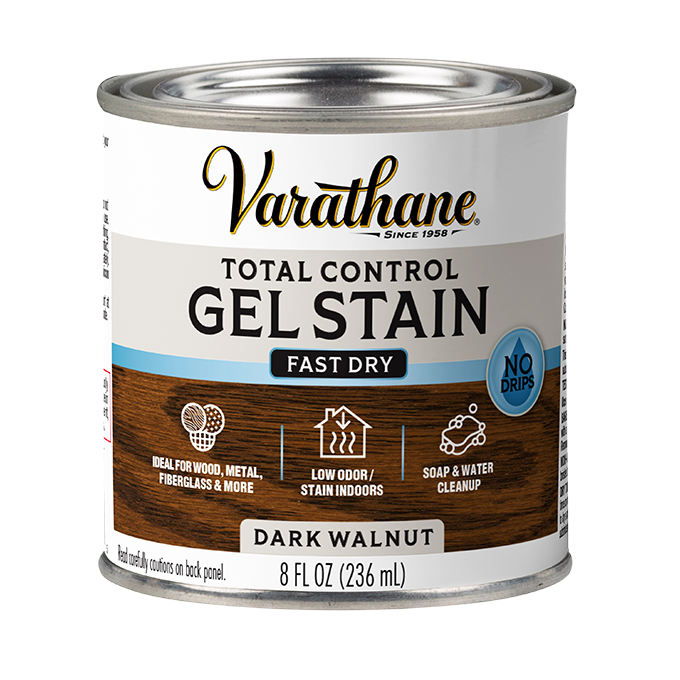 A can of Varathane Total Control Gel Stain