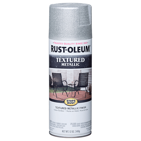 Stops Rust Textured Metallic Spray Paint Silver