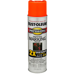 Rust-Oleum 2X Distance Fluorescent Orange Inverted Marking Spray Paint