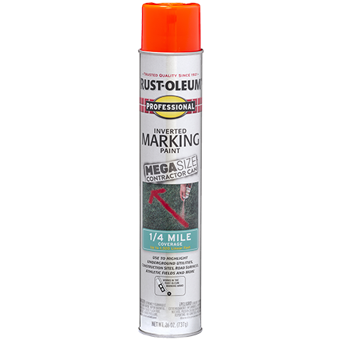 Rust-Oleum Mega Marking Paint Fluorescent Red Orange