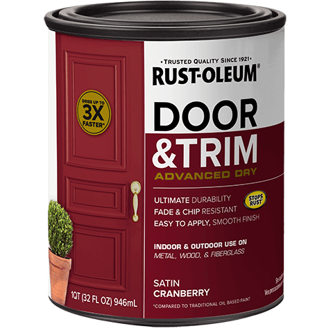 Rust-Oleum Door and Trim Paint Satin Cranberry